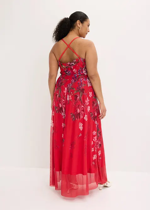 Maxikleid aus zartem T&uuml;ll mit Tr&auml;gern, bonprix