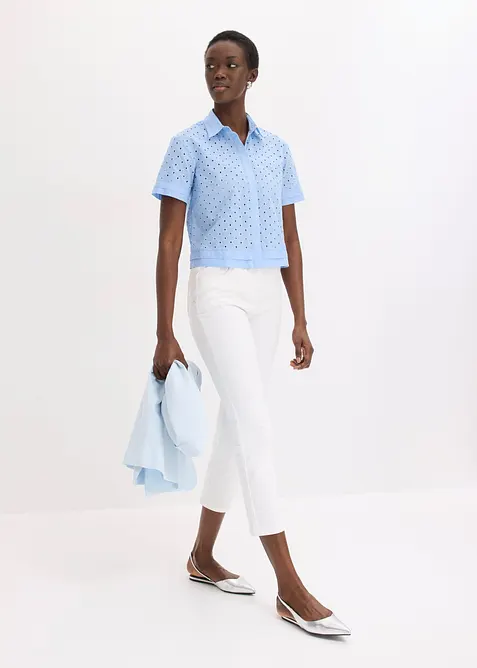 Chemisier &agrave; broderies anglaises, bonprix