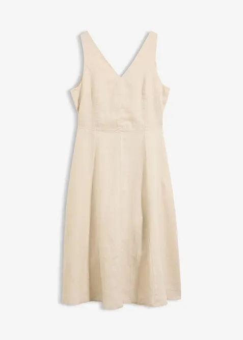 Midikleid aus reinem Leinen, bonprix