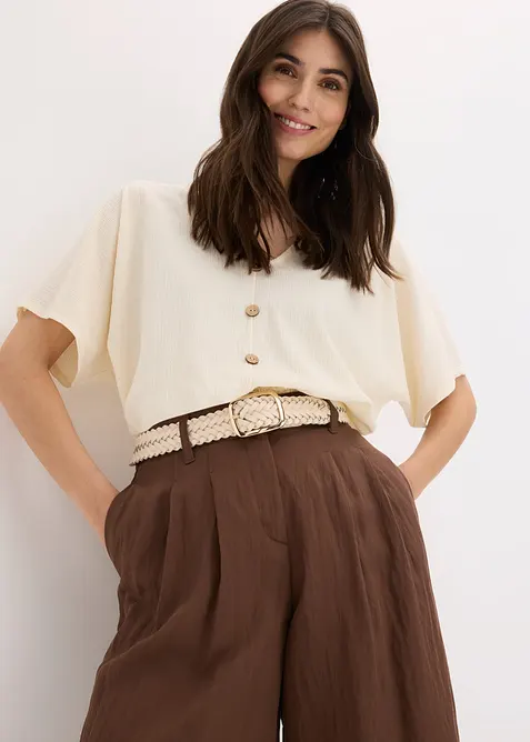 Ceinture tress&eacute;e &agrave; boucle carr&eacute;e, bonprix