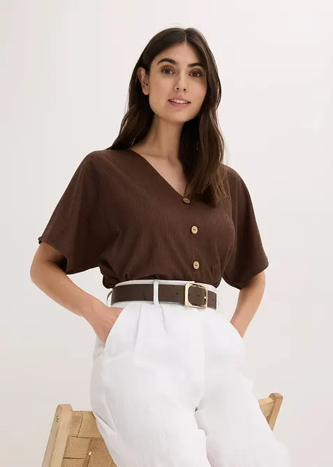 G&uuml;rtel mit goldfarbener Schnalle, bonprix