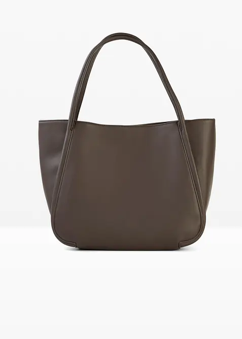 Cabas &agrave; passepoil rond et grande poche int&eacute;rieure, bonprix