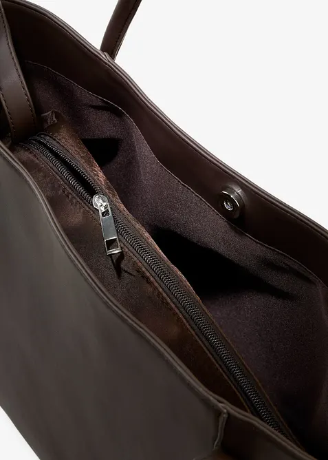 Cabas &agrave; passepoil rond et grande poche int&eacute;rieure, bonprix