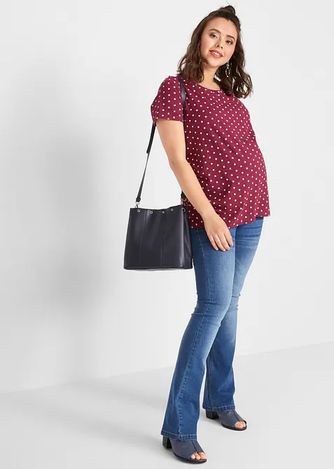 Umstandsshirts aus Bio-Baumwolle (2er-Pack) mit Polka-Dots, bonprix