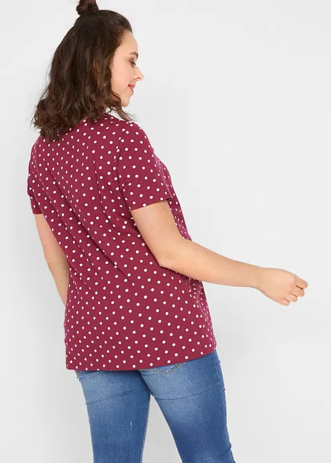 Umstandsshirts aus Bio-Baumwolle (2er-Pack) mit Polka-Dots, bonprix