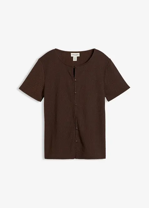 Shirt mit Struktur und Knopfleiste, bonprix