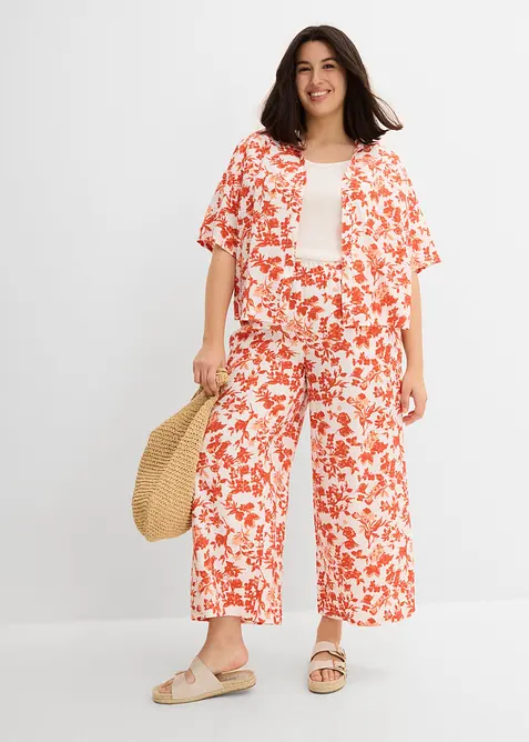 Jupe-culotte fluide en viscose m&eacute;lang&eacute;e, bonprix