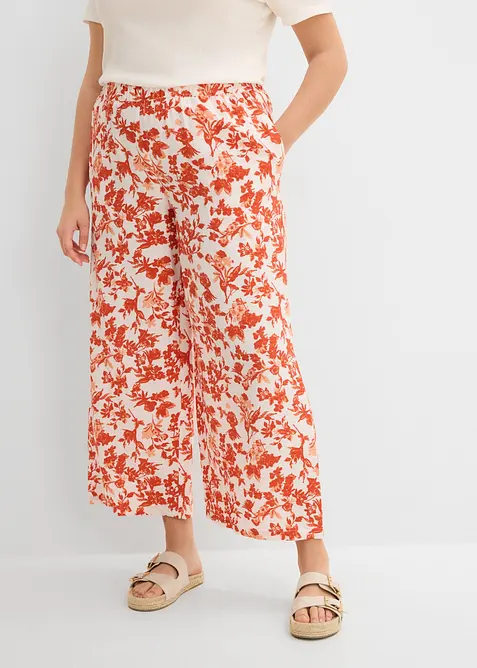 Jupe-culotte fluide en viscose m&eacute;lang&eacute;e, bonprix