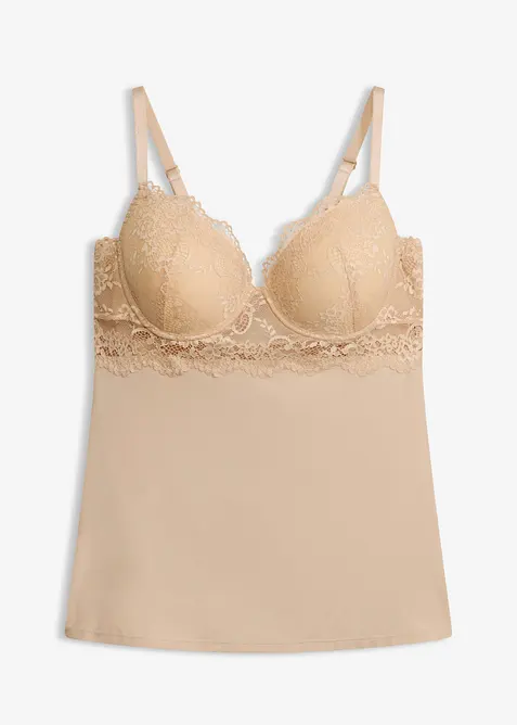 Caraco soutien-gorge en mati&egrave;re microfibre lisse, bonprix