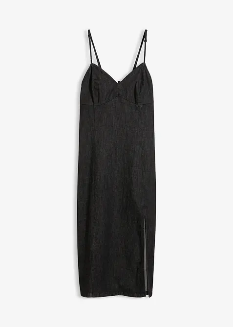 Jeanskleid mit Schlitz, bonprix