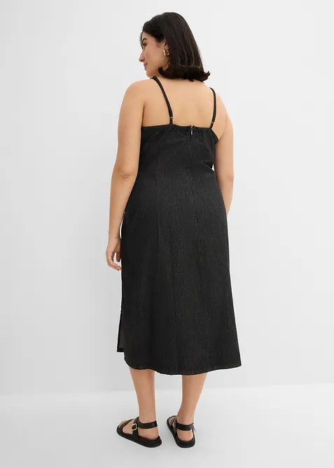 Robe en jean fendue, bonprix