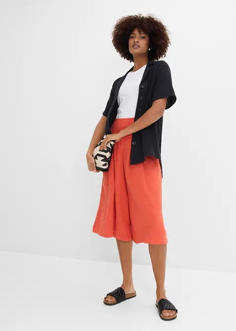 Capri-Hose aus softem Musselin, bonprix