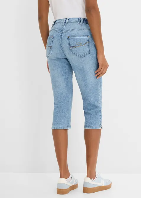 Jean droit, taille mi-haute, extensible, bonprix