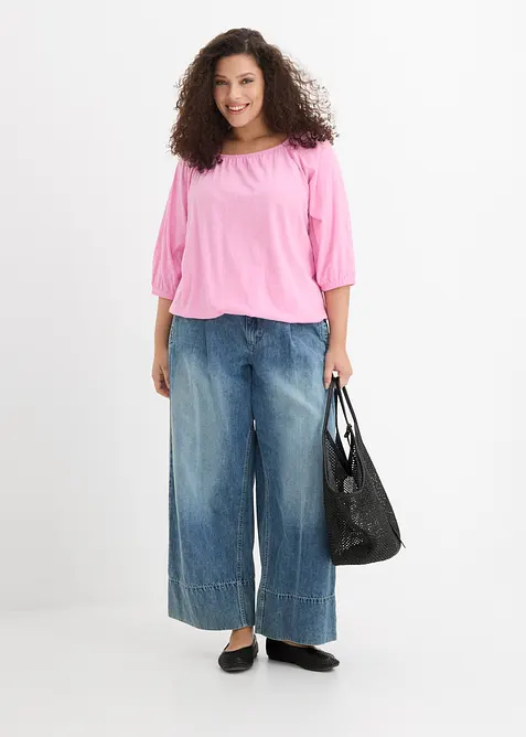 Blouse en jersey 100% coton, bonprix