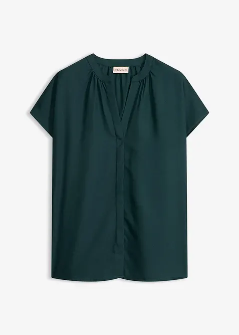 Chemisier manches courtes &agrave; boutonnage invisible, bonprix