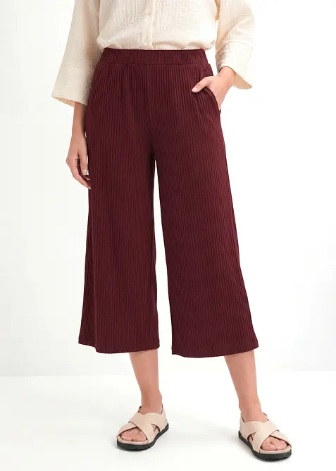 Jersey-Hose aus Rippe mit Bequembund, bonprix