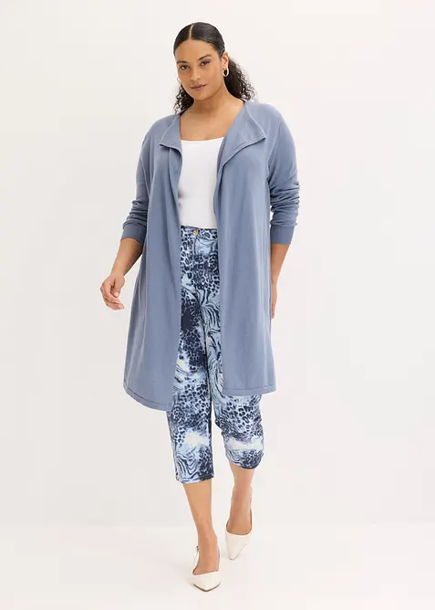 Long-Strickjacke mit Baumwolle, bonprix