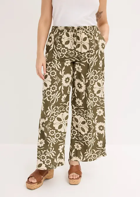 Marlenehose aus flie&szlig;ender Viskose, bonprix