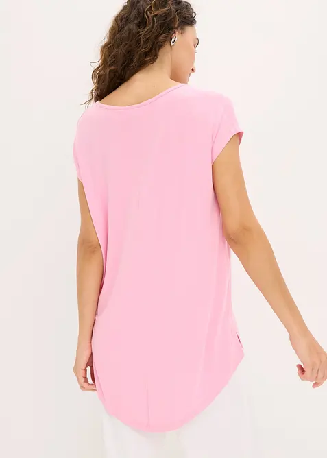 T-shirt long en viscose extensible, bonprix