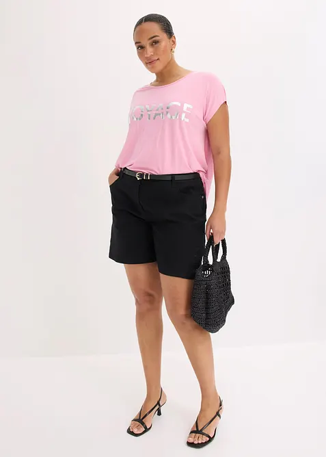 T-shirt long en viscose extensible, bonprix