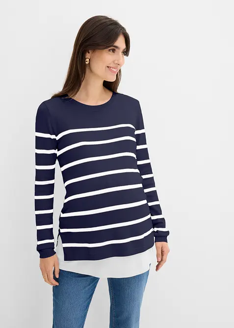 2-in-1 leichter Umstands- und Stillpullover, bonprix