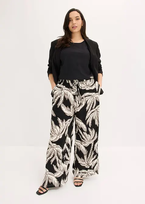Pantalon large en viscose fluide, bonprix