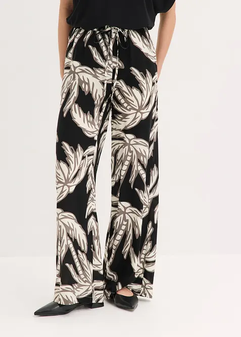 Pantalon large en viscose fluide, bonprix