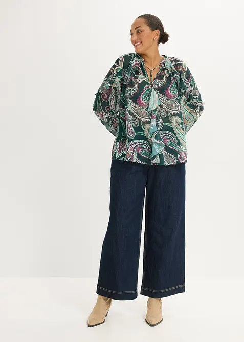 Blouse &agrave; volants, bonprix