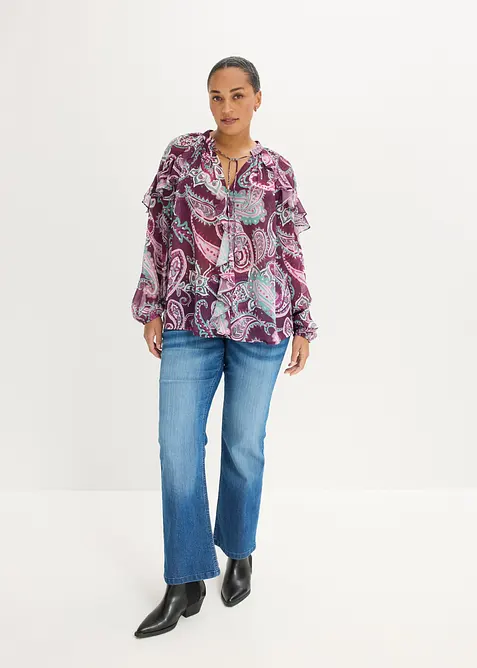 Blouse &agrave; volants, bonprix