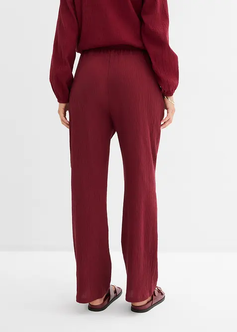 Schlupfhose aus strukturiertem Crinkle, bonprix