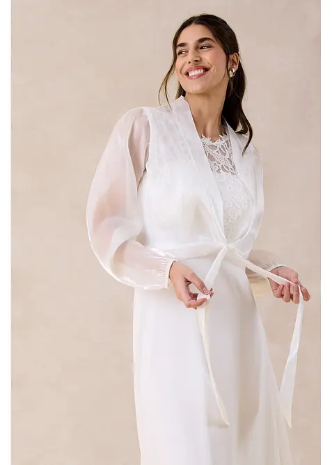 Bol&eacute;ro en tulle fin avec d&eacute;tail &agrave; nouer, bonprix