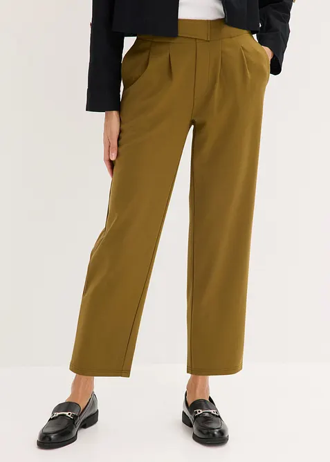 Pantalon barrel &agrave; pinces, bonprix