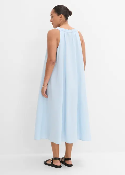 Robe midi fluide et &eacute;vas&eacute;e, bonprix