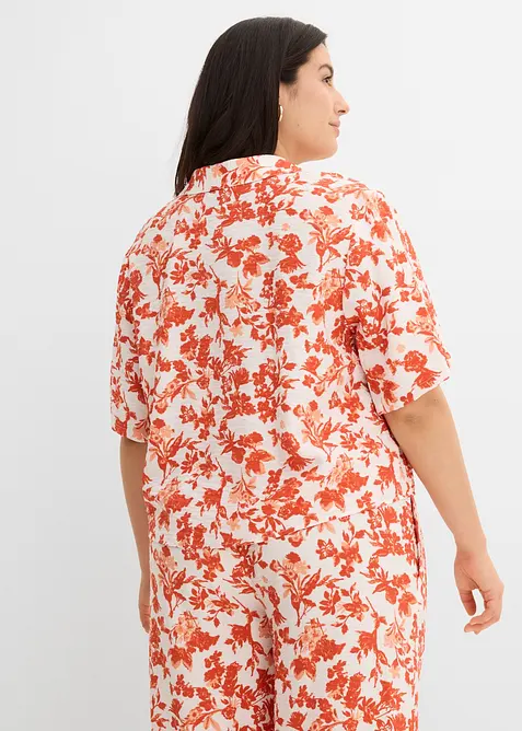 Chemisier manches courtes doux et fluide, bonprix