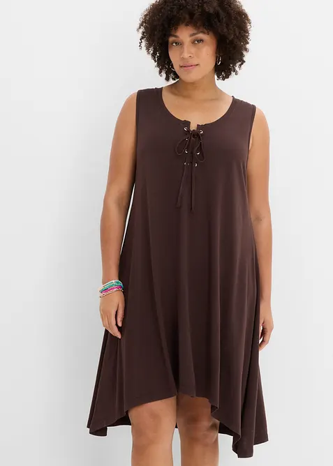 Robe en jersey &agrave; la&ccedil;age, bonprix