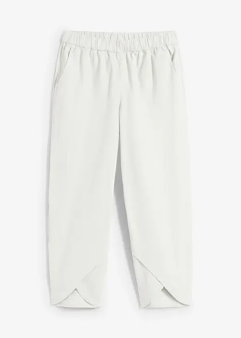 Pantalon 3/4 a&eacute;rien en lin m&eacute;lang&eacute;, bonprix