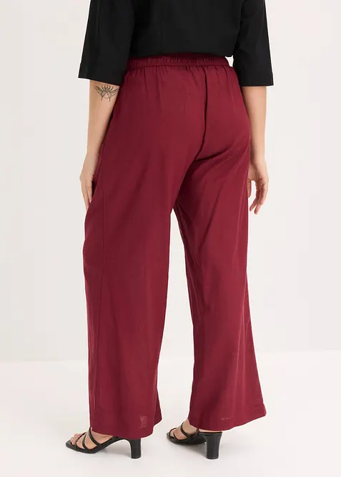 Pantalon palazzo en mati&egrave;re l&eacute;g&egrave;re et a&eacute;rienne, bonprix