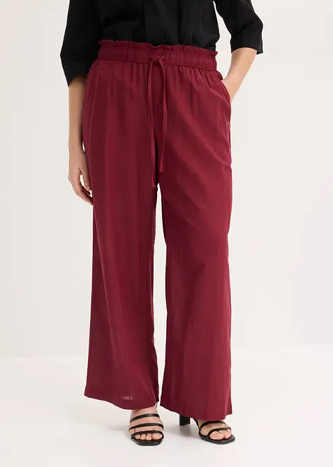 Pantalon palazzo en mati&egrave;re l&eacute;g&egrave;re et a&eacute;rienne, bonprix