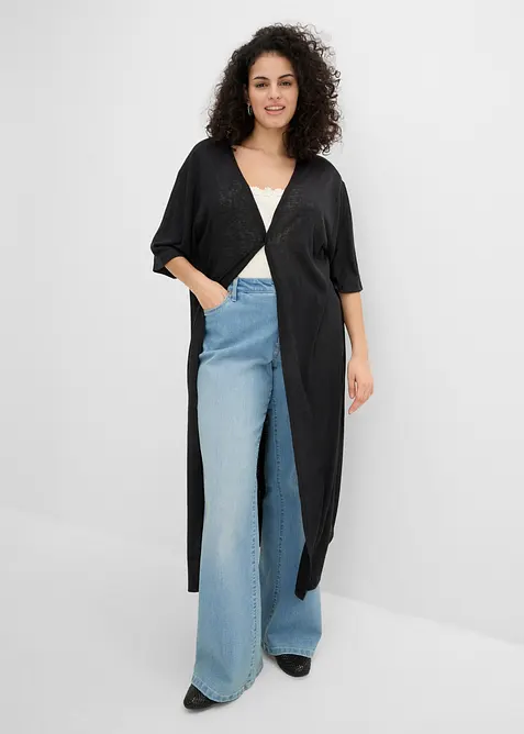 Strickmantel in Leinen-Optik, bonprix