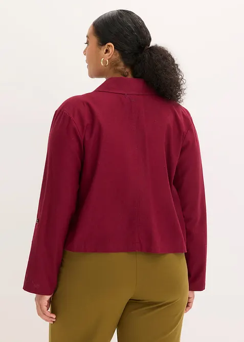 Blusenjacke aus Leinenmix, bonprix