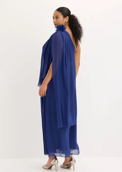 Robe de soir&eacute;e en mousseline avec fleur appliqu&eacute;e, bonprix