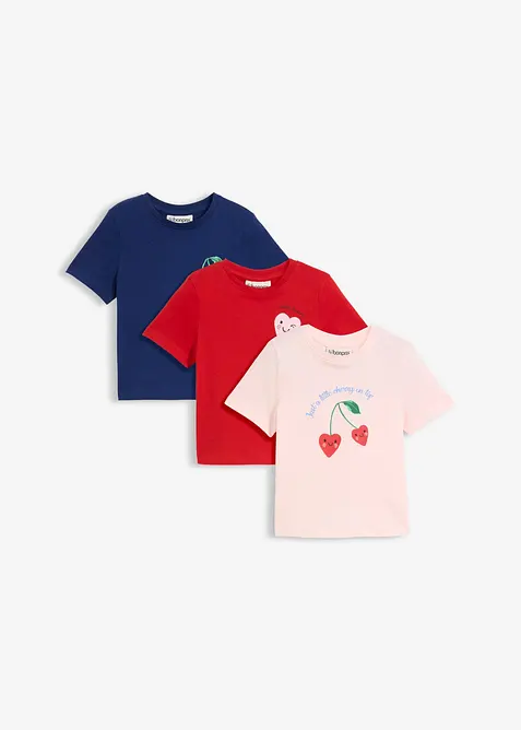 T-Shirt aus reiner Bio-Baumwolle (3er Pack), bonprix