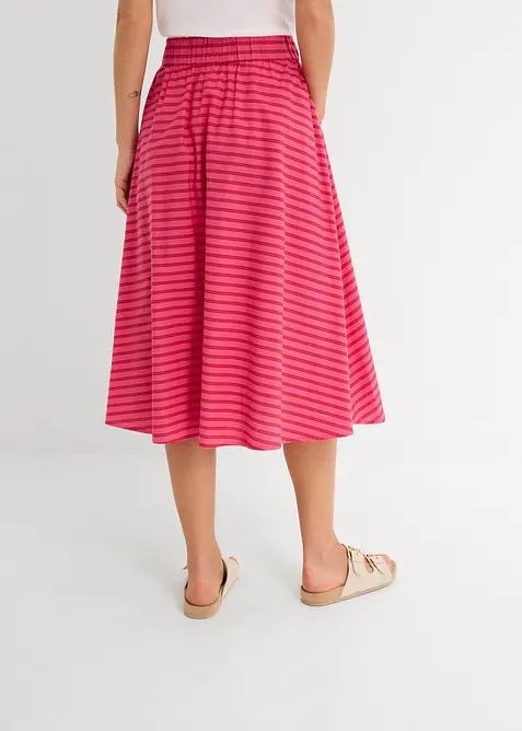 Jupe midi 100% coton, bonprix