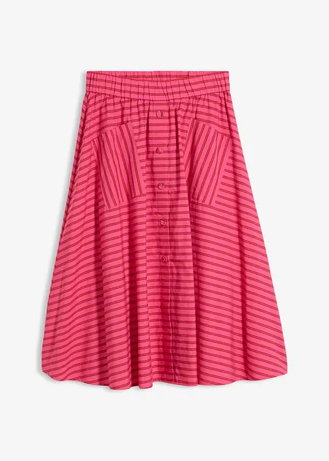 Jupe midi 100% coton, bonprix