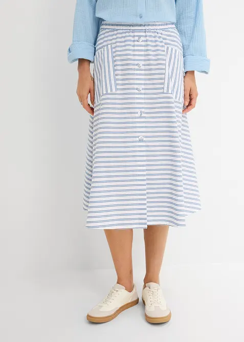 Jupe midi 100% coton, bonprix