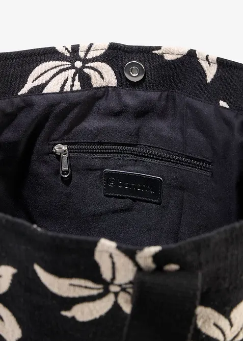 Cabas en toile &agrave; motif floral, bonprix