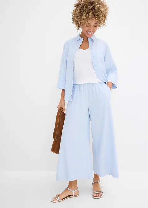 Palazzo-Hose aus Leinenmix, bonprix