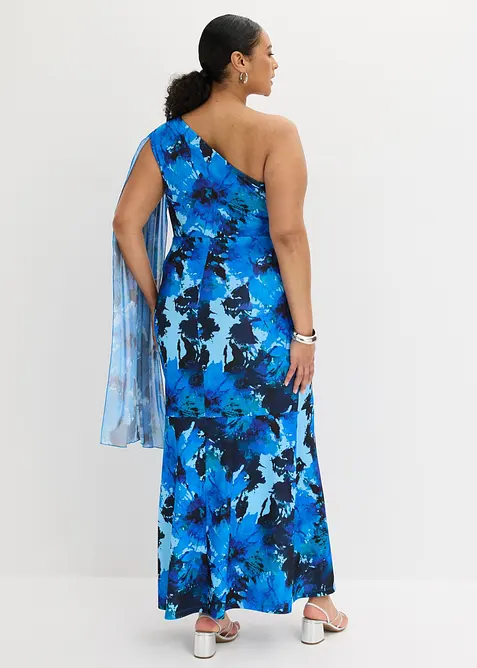 Robe de soir&eacute;e une &eacute;paule avec application de fleur, bonprix