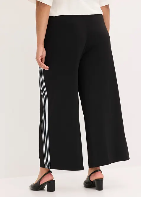 Pantalon en jersey avec bandes c&ocirc;t&eacute;s, bonprix