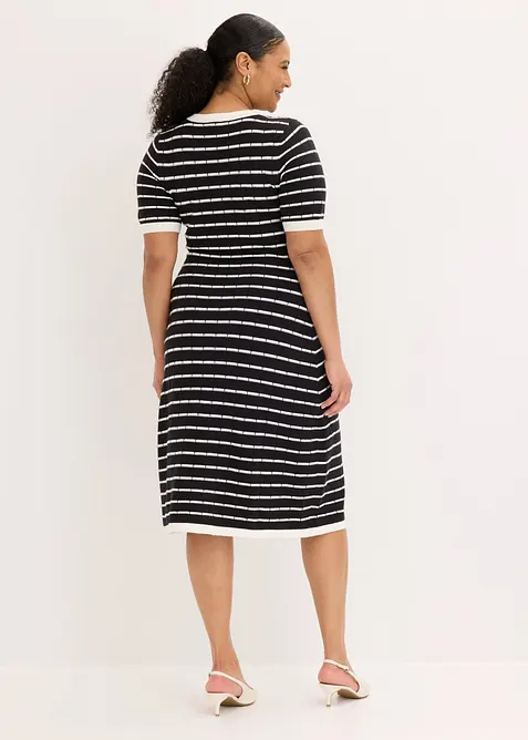 Viskose Strickkleid mit Kn&ouml;pfen, bonprix